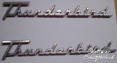 Chrom-Schriftzug "Thunderbird"